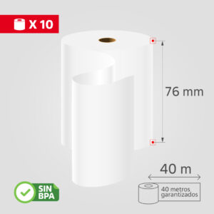 Rollos de Papel Bond, 76mmx40m, (10 Rollos/Caja) (copia)