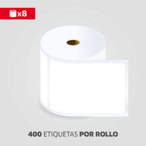 Etiquetas Transferencia Térmica Blancas 100x150mm, Core 1", Rollo de Etiquetas Térmicas, (Caja de 8 Rollos)