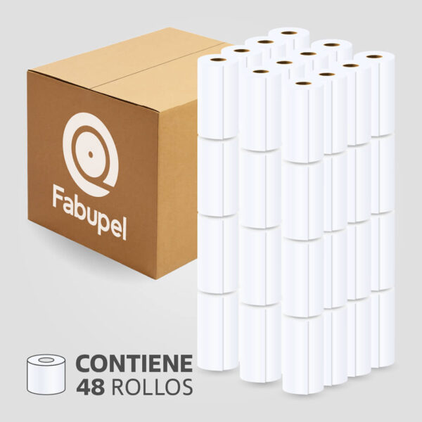 Rollo Papel Térmico 57mm x 10m para Datáfono / Mini Impresora, (Caja de 48 rollos), SIN BPA - Imagen 2