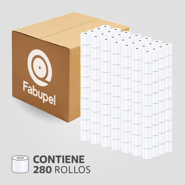 Rollo Papel Térmico 57mm x 20m para Caja Registradora / POS, (Caja de 280 rollos), SIN BPA - Imagen 2