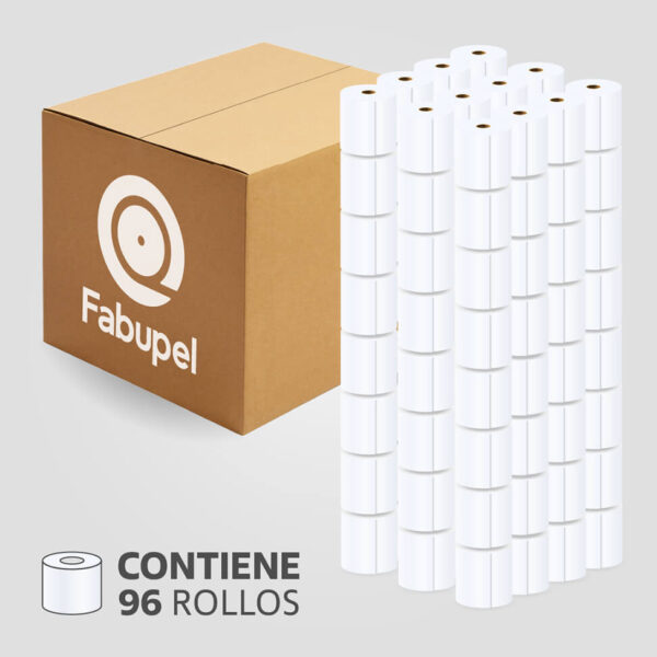Rollo Papel Térmico 57mm x 20m para Caja Registradora / POS, (Caja de 96 rollos), SIN BPA - Imagen 2